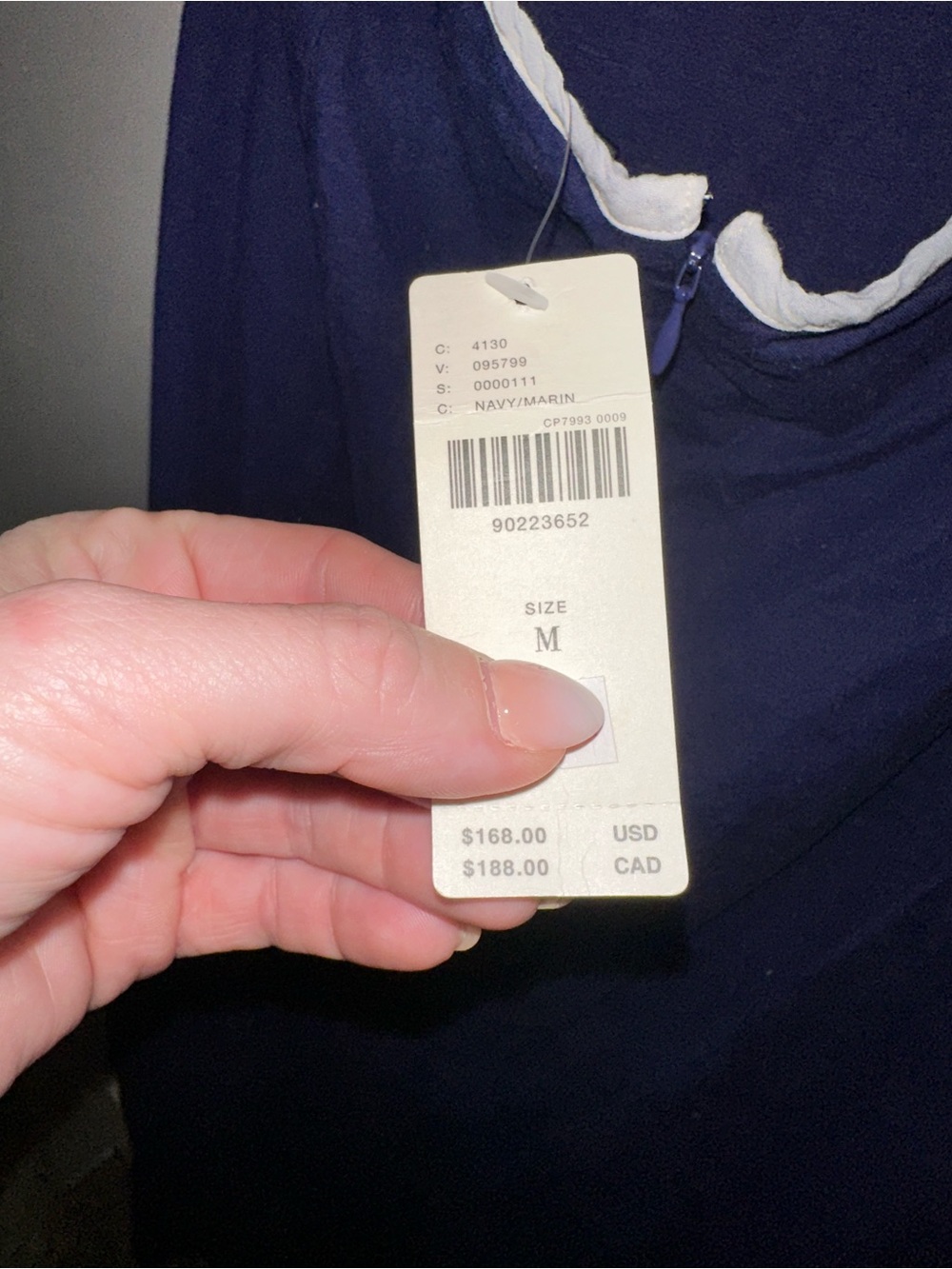 Maeve Anthropologie NWT Linen Size Medium Navy Midi Dress Open Back - Picture 9 of 15